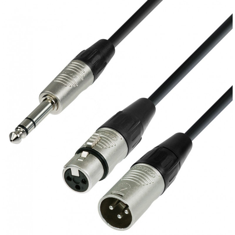 K4YVMF0180 - CABLE JACK STEREO 6.35 / XLR MALE FEMELLE 1.8M