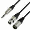 K4YVMF0180 - CABLE JACK STEREO 6.35 / XLR MALE FEMELLE 1.8M