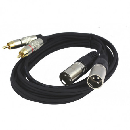 CAB 2066 - CABLE DOUBLE RCA MALE/XLR MALE 3M