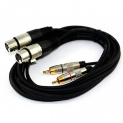 CABLE DOUBLE RCA MALE/XLR FEMELLE 3M