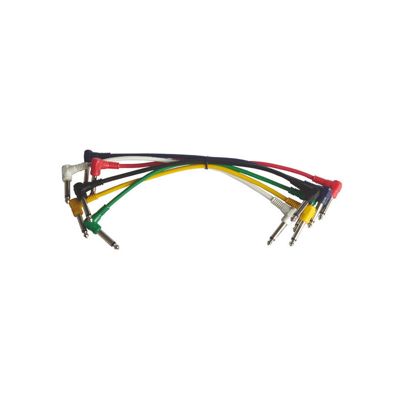 CABLE PATCH JACK MONO COUDE 30 CM PAR 6