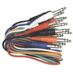 CABLE PATCH JACK STEREO 60 CM PAR 6