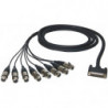 AI25-8X6 - OCTOPAIRE SUB-D 25 VERS 8 XLR FEMELLES 6M